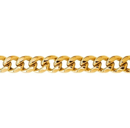14K Yellow Gold 4.5mm Hollow Miami Cuban Chain Rio