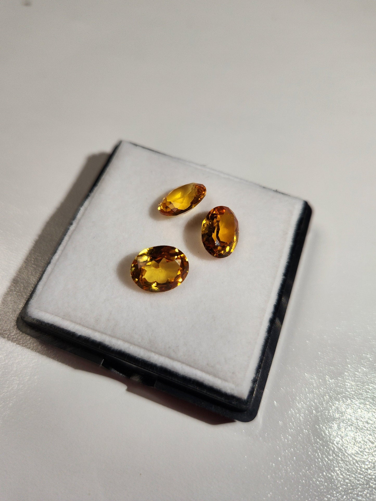 3 Pack of Beautiful Synthetic Yellow Gold Citrine Gemstones