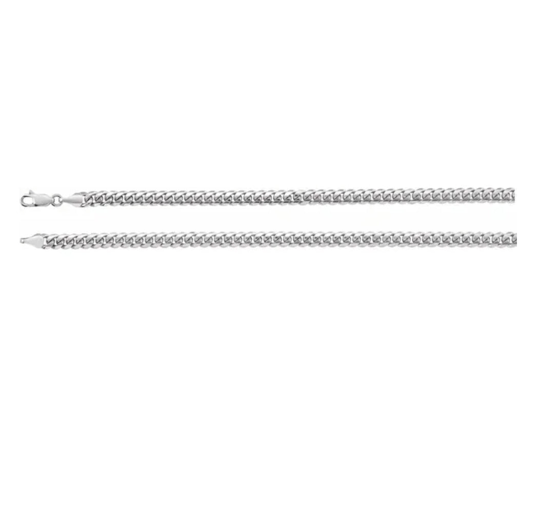 Sterling Silver 5 mm Miami Cuban Curb 24" Chain Stellar Deal