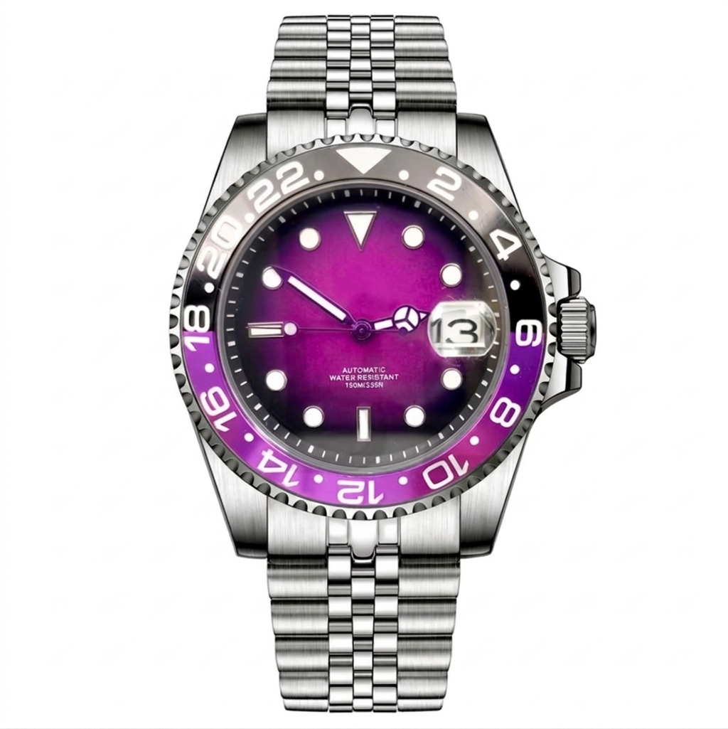 The Imperial Purple Automatic Chronometer – 40mm Precision Timepiece