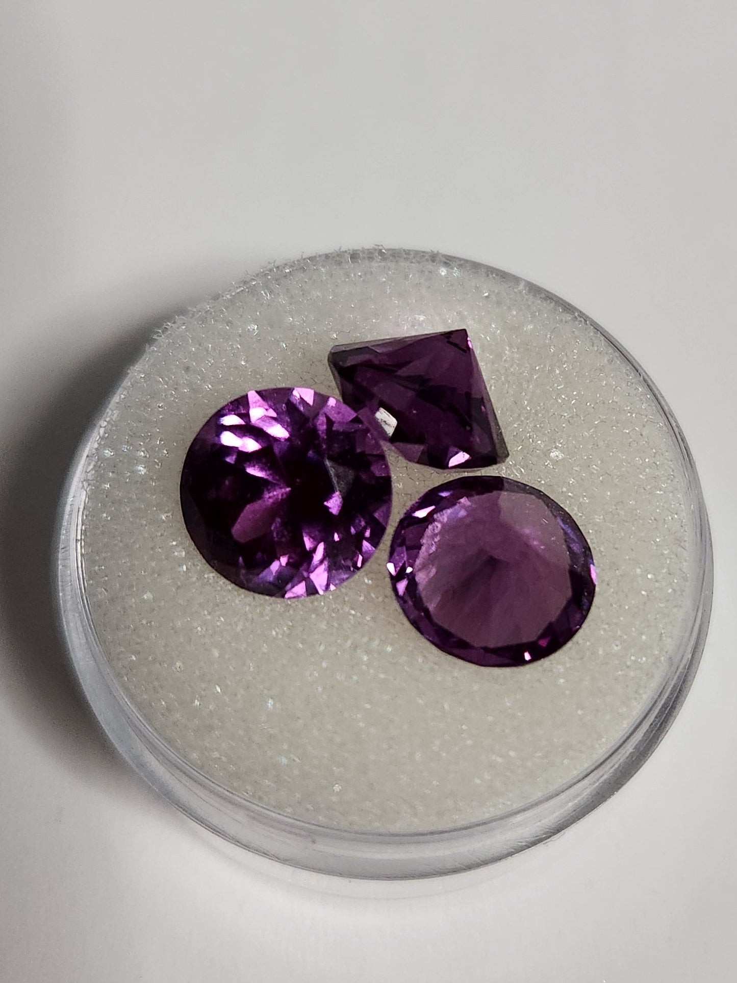 Lab Amethyst Purple Loose Gemstones 3 pack 11 ct. total weight#127