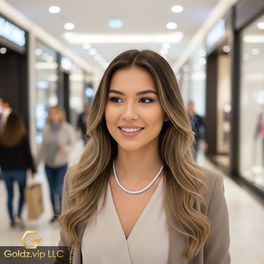 Goldz.vip Moissanite Diamond Tennis Necklace Silver look like a million bucks!