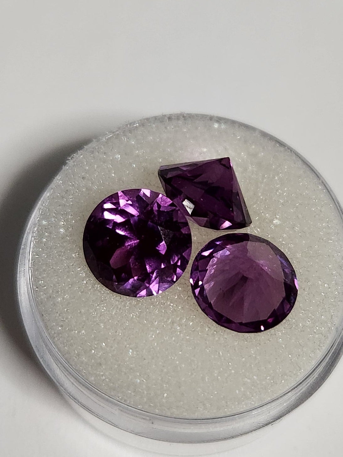 Lab Amethyst Purple Loose Gemstones 3 pack 11 ct. total weight#127