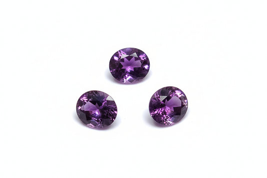 Lab Amethyst Purple Loose Gemstones 3 pack 11 ct. total weight#127