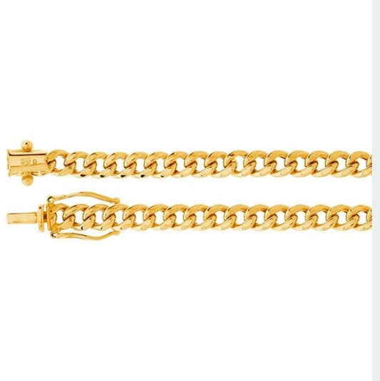 14K Yellow Gold 4.5mm Hollow Miami Cuban Chain Rio