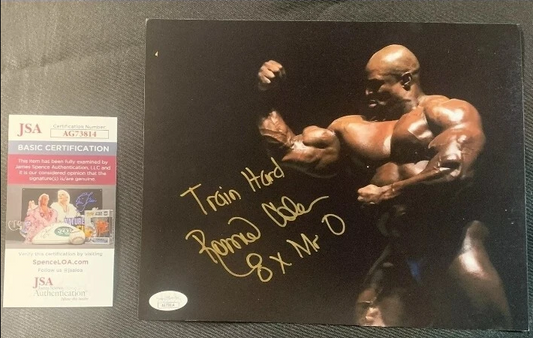 Mr. Olympia RONNIE COLEMAN Autographed 8x10 w/JSA AUTHENTICATION