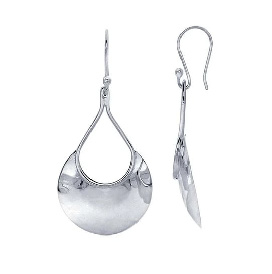 Sterling Silver Hanging Shields Earrings. Rio
