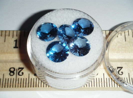 Beautiful Synthetic Blue Zircon Loose Gemstone Lot (#280)