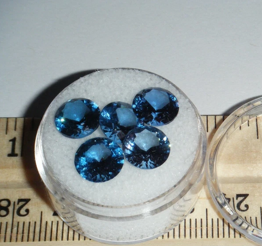Beautiful Synthetic Blue Zircon Loose Gemstone Lot (#280)